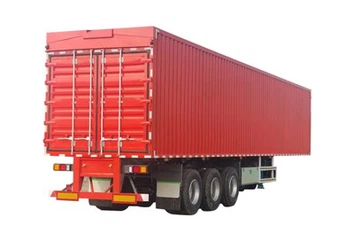 Semi-remorque de camion de fret de boîte de fourgon sec de 40 pieds